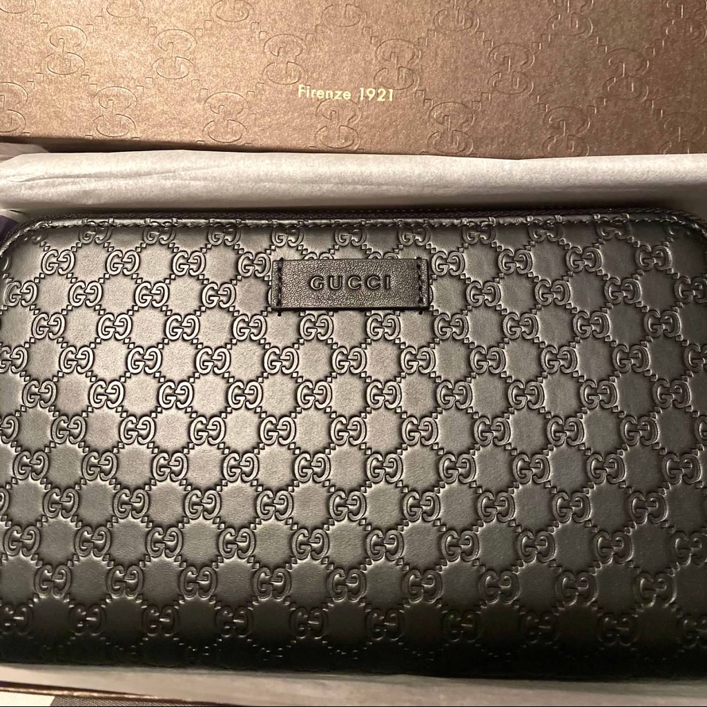 Gucci Micro ‘Gg’ Guccissima Zip Around Wallet